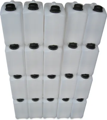 Produktbild von 20 x 3 Liter Wasserkanister Kunststoffkanister Trinkwasserkanister natur, weiß (20x3knn)