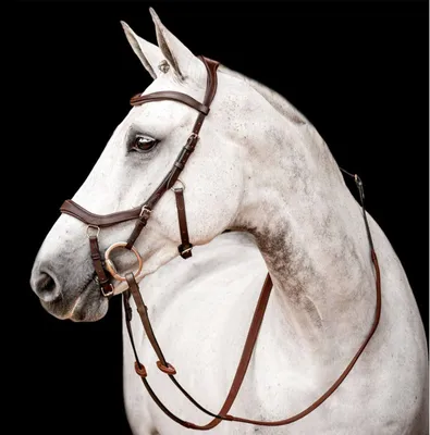 Produktbild von Horseware Ireland Trense Micklem 2 mit Gummizügeln Competition Bridle Trensenzaum Dark Havana Pony