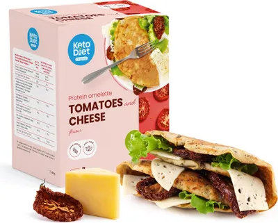 Obrázek produktu pro Proteinová omeleta - se sušenými rajčaty a sýrovou příchutí (7 porcí)