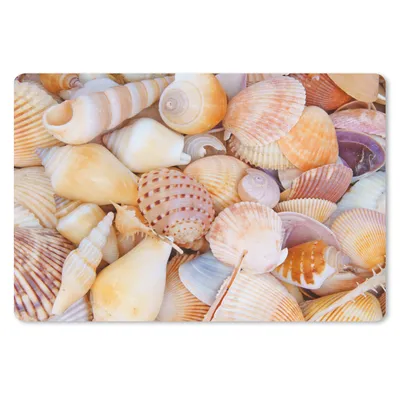 Produktbild von MuchoWow® Mauspad Mousepad Muscheln - Strand - Sommer - Orange 27x18 cm - Mousepads - Maus Mat - Pad - Mausunterlage - Büroartikel - Desk Matten