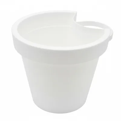 Obrázok produktu pre Kvetináč na dažďovú rúru - biely - kvetináč na dažďovú rúru
