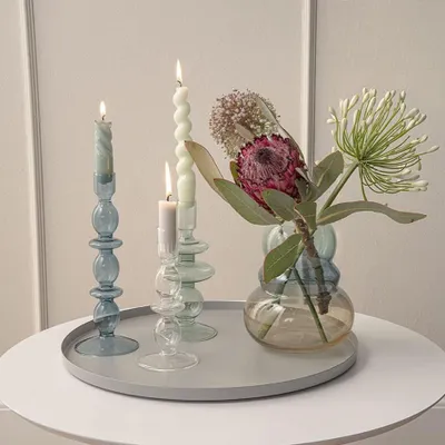 Produktbild von Present Time - Tablett Round - Grau - Ø39,5cm