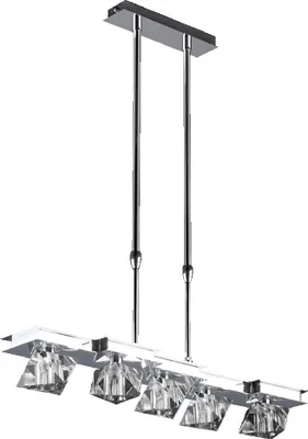 Obrázek produktu pro BAIKO závěsné světlo 5xG9/33W, stříbrná, D: 60 Š: 15 V: 74 cm, patice G9