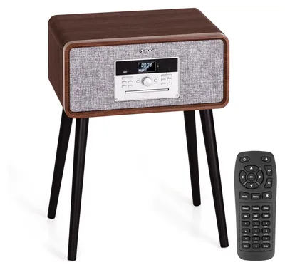 Obrázok produktu pre Auna - gramofón s reproduktorom, CD, MP3, USB, DAB+/FM, Bluetooth, na nožičkách