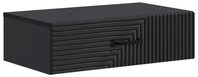 Produktbild von vidaXL Wandmontierter Beistelltisch Schwarz 59 x 34,5 x 17 cm