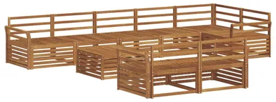 Obrázok produktu pre Záhradná súprava gaučov 9 pcs Prírodná Pevné akáciové drevo