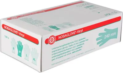 Produktbild von Nobaglove Vinylové spodní rukavice bez pudru velikost M 100ks
