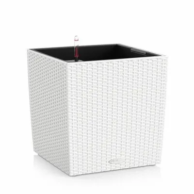 Obrázek produktu pro Lechuza Samozavlažovací květináč Cube Cottage 30 cm, bílá
