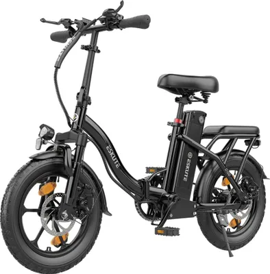 Productafbeelding van ESKUTE D100 Elektrische Fiets - 250W Motor 36V 13Ah Batterij 16 inch wielen Mechanische Schijfrem - Zwart