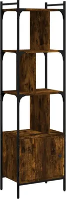 Obrázok produktu pre vidaXL Regál s dvierkami Dymový dub 44,5x30x154,5 cm Materiál na báze dreva
