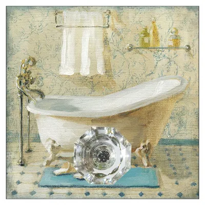 Produktbild von Nostalgie Wandhaken mit farbigem Wannenmotiv, 12x12x5 cm, zum Aufhängen von Handtüchern