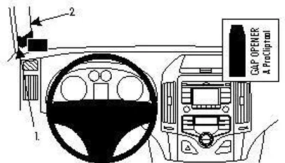Produktbild von Brodit ProClip Fahrzeughalter 804428 - Linksbefestigung - Hyundai i30 08-121/2