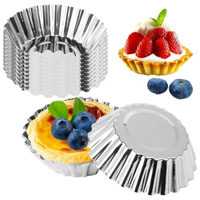 12 Muffinformen, antihaftbeschichtet, Aluminium, silber, Ø 7 cm