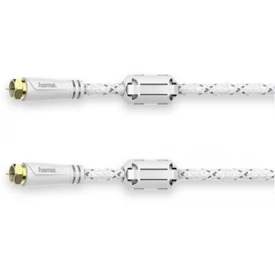 Produktbild von Hama 00179219, 3 m, F-Typ, F-Typ, Weiß