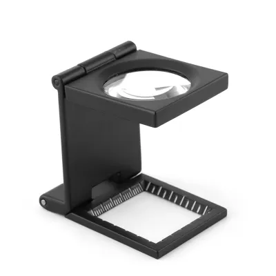 Imagen del producto de Lupa de aumento, lupa plegable, lupa plegable de aleación de zinc, lupa óptica plegable, probador de tejidos plegable, herramientas de operación manual