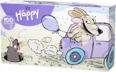 Immagine prodotto di Bella Happy Elephant Salviette a 2 strati, 100 pezzi - Scadenza lunga!