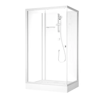 Produktbild von Duschkabine 90x115 MARWELL Komplettdusche Fresh Shower Rectangle - 90x115x205cm - Komplettdusche mit Fronteinstieg - mit Gleittüren - hochwertige Aluminiumprofile