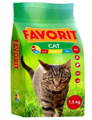 Immagine prodotto di Favorit cibo secco per gatti, mix di sapori, 1,5 kg