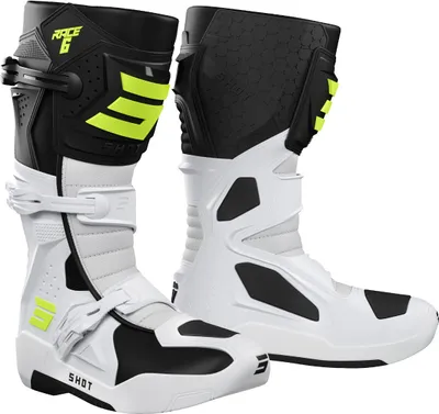 Obrázok produktu pre Motokrosové topánky Shot Race 6, čierna/biela/žltá, 40