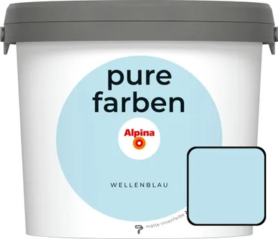 Produktbild von Alpina Pure Farben Wandfarbe wellenblau 2,5 L