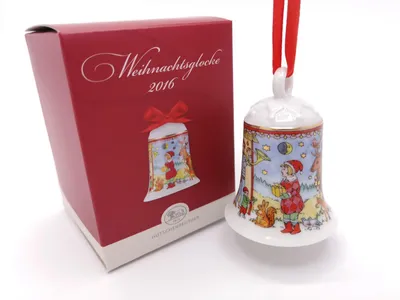 Produktbild von Hutschenreuther Porzellan Weihnachtsglocke Glocke 2016 mit Originalverpackung