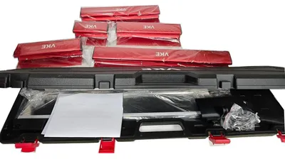 Produktbild von Flächenspachtel Set 23-teilig mit Teleskopstange zum Verputzen von Wänden 200-600 mm