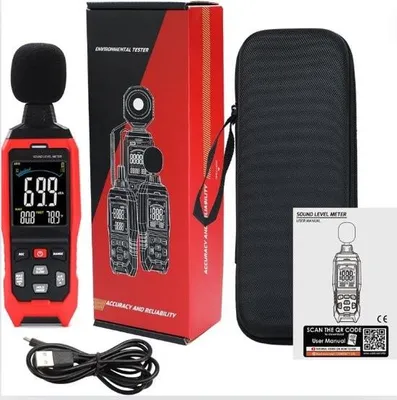 Obrázok produktu pre Decibelometer - Merač hladiny zvuku - Db meter - Digitálny - Merač hladiny zvuku