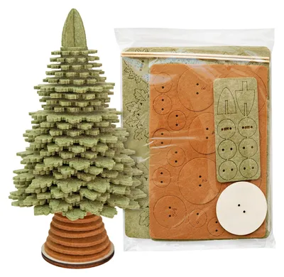 Produktbild von Tannenbaum Bastelset aus Filz 25 cm – DIY Weihnachtsdeko zum Stecken
