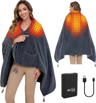 Immagine prodotto di Coperte elettriche riscaldanti 20000 mAh scaldacollo e spalle 4 zone