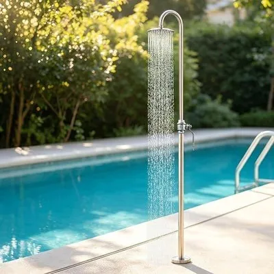 Zdjęcie produktu dla Prysznic ogrodowy zewnętrzny stal nierdzewna 304 deszczownica 20 cm