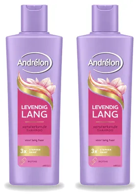 Productafbeelding van 2 x Andrélon Shampoo Levendig Lang - 250 ml - Voordeelverpakking - 2 stuks