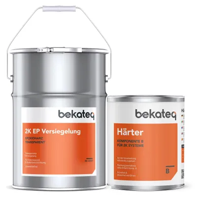 Produktbild von BEKATEQ Epoxidharz Versiegelung 10,5 kg 2K Bodenversiegelung strapazierfähig für außen & innen für Garagenboden, BK-400EP BEKATEQ