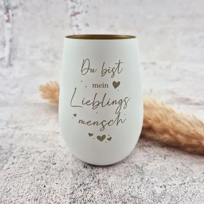 Immagine prodotto di Lanterna decorativa con scritta, portacandela, 12 x 8,5 cm, bianco e oro, per decorazioni