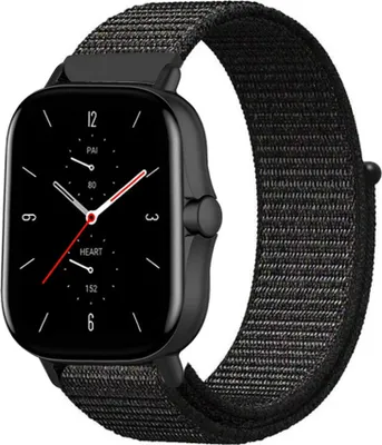 Produktbild von Strap-it Amazfit GTS 2 Nylonarmband (Schwarz)