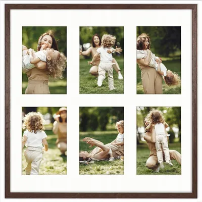 Produktbild von Framai Fotogalerie Collage 6 Bilder 10x15 cm braun