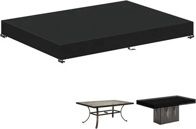 Produktbild von Famanu Tischabdeckung Wasserfest für Gartentisch - 420D Rechteckige Abdeckung 210x100x15cm
