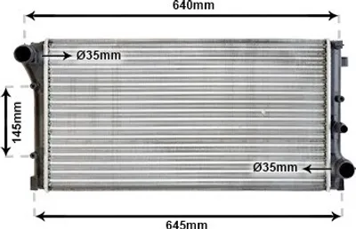 Produktbild von VAN WEZEL 17002379 Kühler Wasserkühler Motorkühler für FIAT PANDA (169) PANDA Van (169)