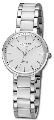 Image de Montre bracelet en céramique argentée pour femmes, affichage analogique, bracelet en métal, modèle D3URF1463