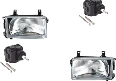 Produktbild von Scheinwerfer passend für VW Transporter T4 09/90-03 H4 Links Rechts + Stellmotor 1H0941295E 1H0941295C 4A0941295 701941017 701941017C 701941018 Johns