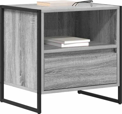 Zdjęcie produktu dla vidaXL Szafka nocna szara Sonoma 50 x 39,5 x 50 cm Materiał drewnopochodny