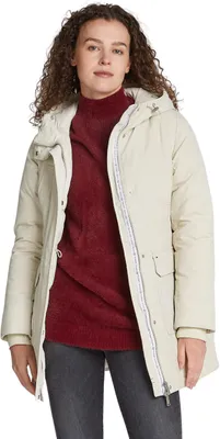 Productafbeelding van Tommy Jeans damesparka met capuchon, ivoor (krantpapier), maat XS