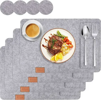 Produktbild von INF 12-teiliges Filz-Platzset: Stilvolles und praktisches Essen