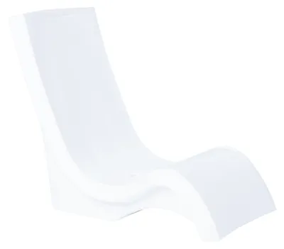 Image de Step2 Vero Chaise De Piscine En Plastique Blanche | Transat Avec Base Lestable Et Plastique Uv20 - Pour Pofondité D'Eau 22,9 Cm Maximum | Bain De
