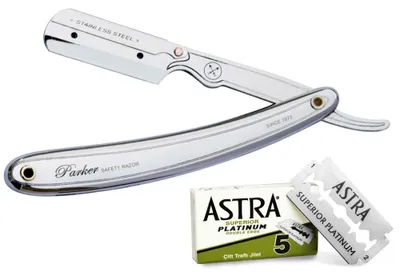 Productafbeelding van Parker-Astra scheerapparaat en scheermesjes 31R - 1 verpakking met 2 stuks
