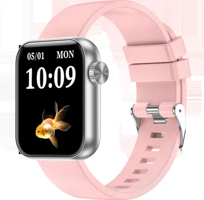 Produktbild von INF Smartwatch mit Bluetooth-Anrufen und Gesundheitsüberwachung – Silber Rosa
