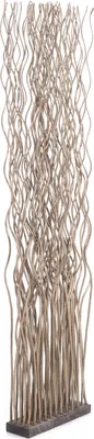 Produktbild von RAUMTEILER "WAVE" | Weidenholz, 170x40cm (HxB)  | Paravent, Trennwand | Farbe: grau