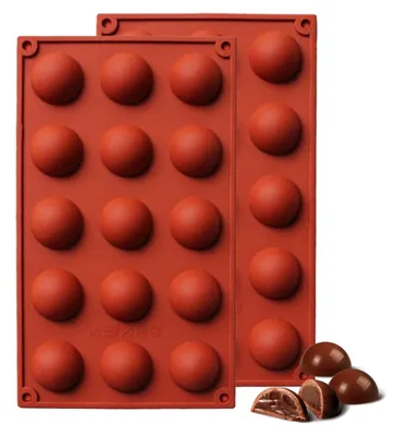 Silikon-Eierbackformen, 2er-Set, 15 Mulden, backfest, BPA-frei