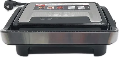 Produktbild von Tefal Inicio Compact , Paninitoaster & Grill, Antihaftbeschichtete Grillplatten, GC270D, Schwarz, Edelstahl, Rechteckig, Feuerrost, 230 x 145 mm, 1 Zone(n), Scharnier