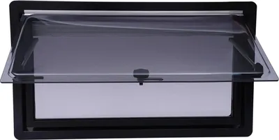 Zdjęcie produktu dla Okna do kamperów i przyczep kempingowych - Otwierane okno z zawiasami - Aluminium - 900 x 500 mm - Szary