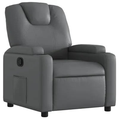 Produktbild von Relaxsessel Grau Kunstleder 74 x 88 x 97 cm (B x T x H)
